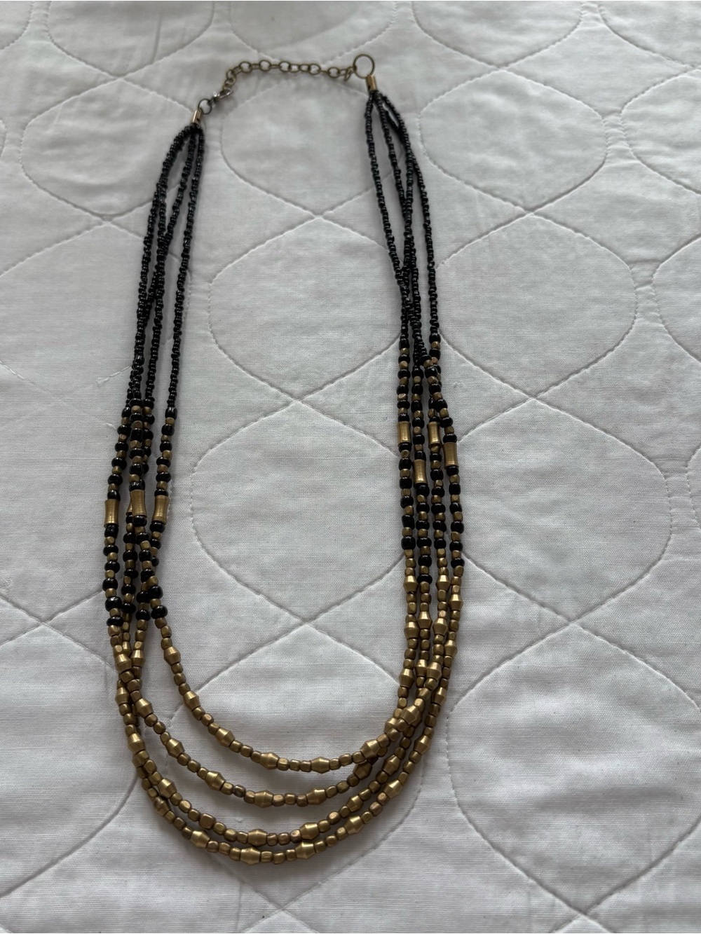 Misc jewelry- 3 gold-tone necklaces and more